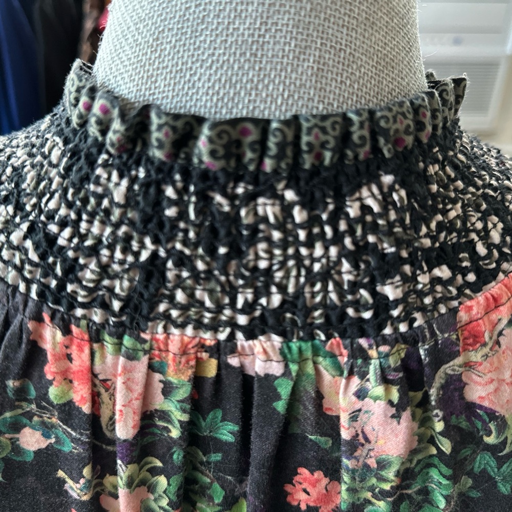 Alice + Olivia | DREAM CASTLE 
Mix Print Long Sleeve Cotton Blend Dress - Picture 9 of 15